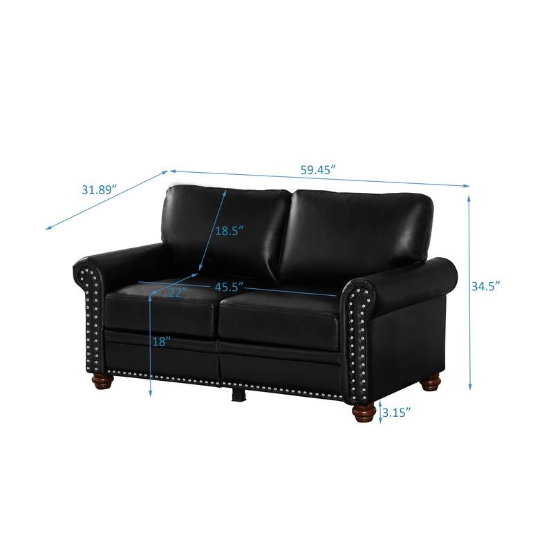 Two-Seater Sofa with Faux Leather - Durable and Comfortable