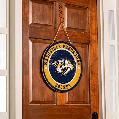 Nashville Predators Wooden Door Decor Wall Sign - Multi-Color