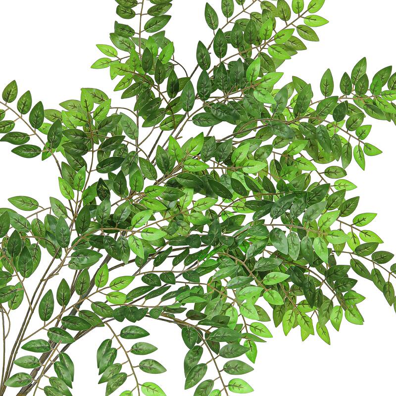 51in Large Real Touch Artificial Wisteria Leaf Stem Plant Greenery Foliage Spray Branch - 51" L x 28" W x 1" DP