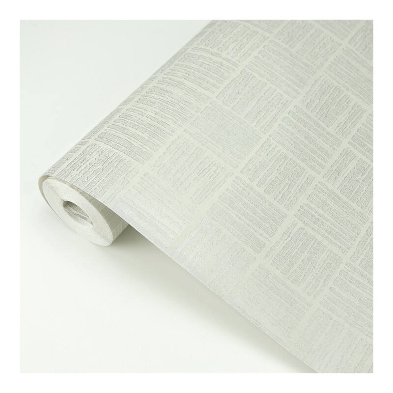 Brewster Glint Cream Distressed Geometric Wallpaper - 21 x 396 x 0.025