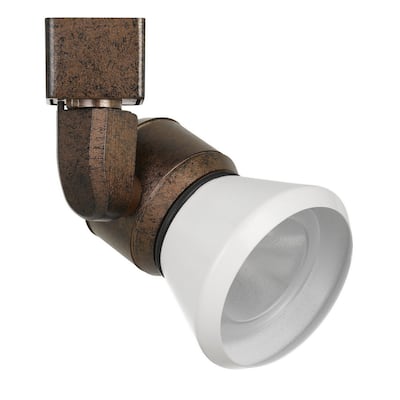 10W Integrated LED Metal Track Fixture with Cone Head, Bronze and White
