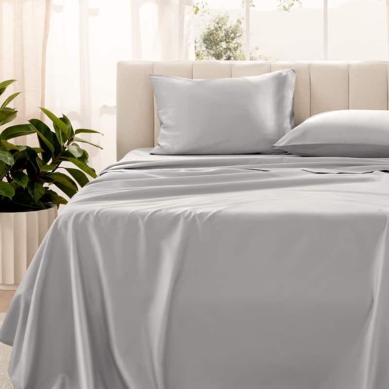 Bare Home Organic Cotton Sheet Set - Silky Smooth Sateen Weave