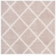 preview thumbnail 17 of 67, SAFAVIEH New York Shag Friedliese Trellis 1.2-inch Thick Rug 6'7" Square - Light Grey/Ivory - Square