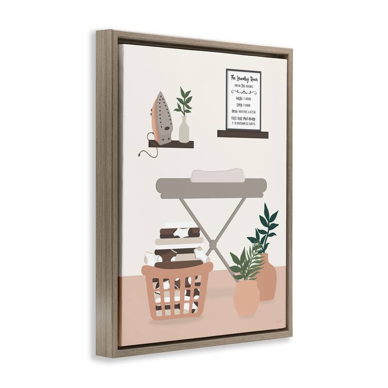Stupell Laundry Rules Modern View Framed Floater Canvas Wall Art Design By Natalie Carpentieri