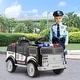preview thumbnail 2 of 8, Gymax Kids Ride on Police Car w/ 3 Speeds Megaphone Music FM Radio