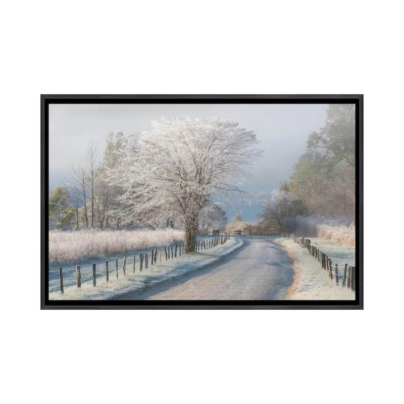 iCanvas "A Frosty Morning" by Chris Moore Framed - Ebony - 32x48
