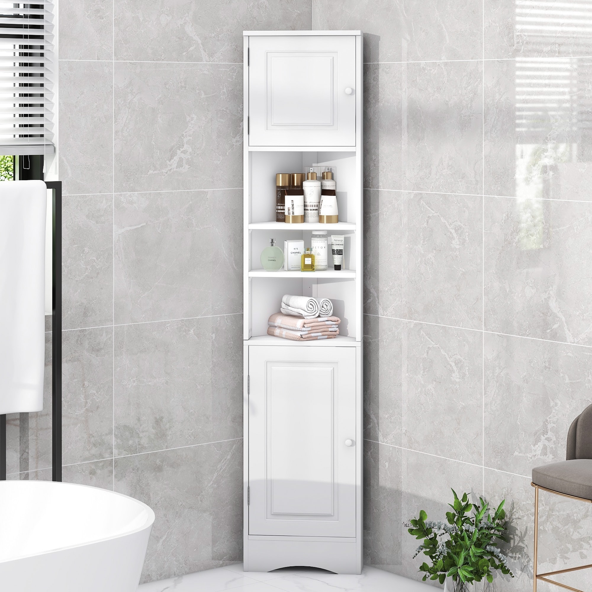 Bathroom Storage Over The Toilet Storage Cabinet Small Bathroom Storage Cabinetplant Stand Save Space Bamboo Shelf Toilet Paper Storage for Kitchen,Ba