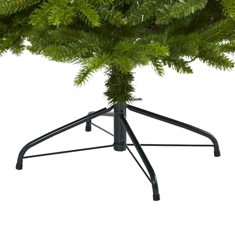 6’ Pre-Lit Sierra Spruce Artificial Christmas Tree, Clear LED Lights - 6 Foot
