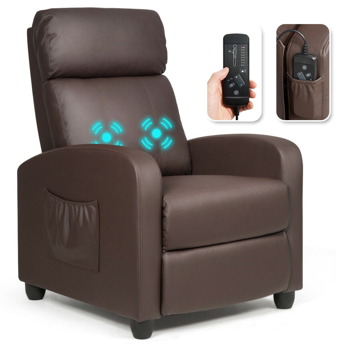 Gymax massage recliner store