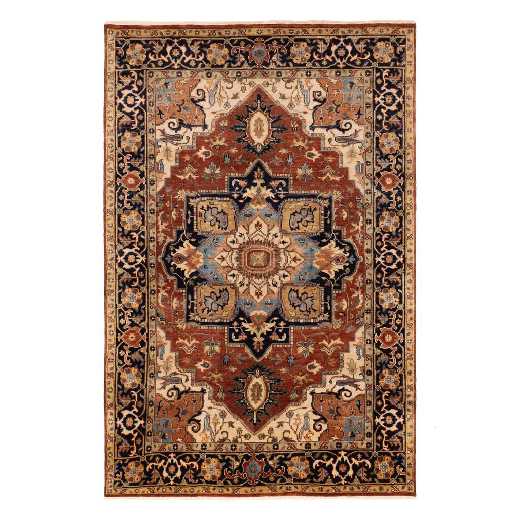 ECARPETGALLERY Hand-knotted Jules Sultane Dark Copper Wool Rug - 5'10 x 8'9