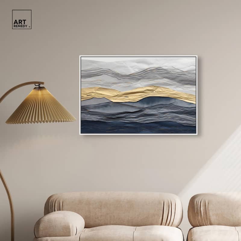 Flowing Golden Tide Canvas by Art Remedy