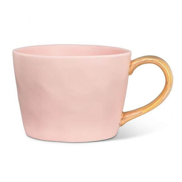Matte Pink With Gold Handle Tea Cup Bed Bath & Beyond 39313946