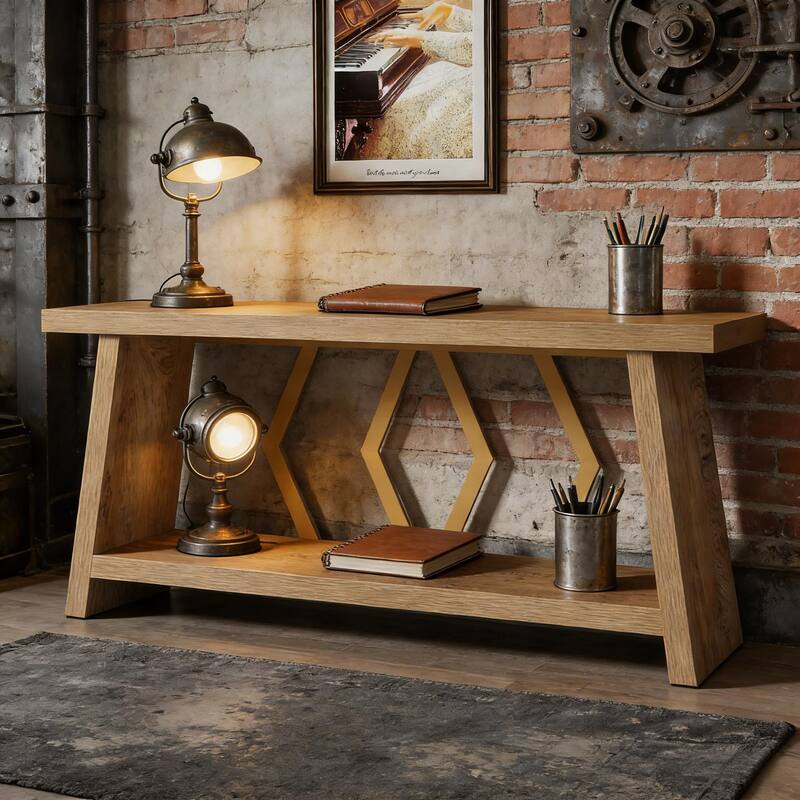 Sofa Table,Storage Console Table - Wood
