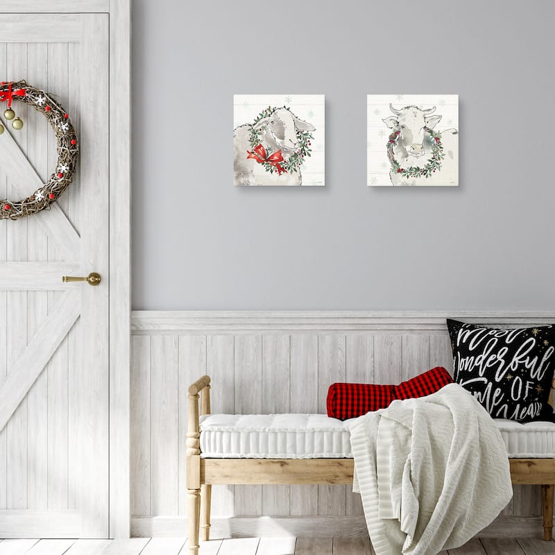 Modern Farmhouse XII Christmas, Modern Farmhouse XIII Christmas Canvas Art Prints
