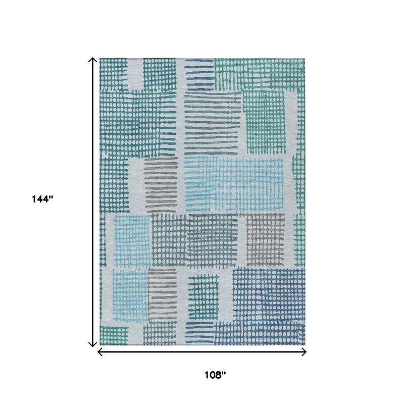 HomeRoots Geometric Transitional Rectangle Outdoor Rug