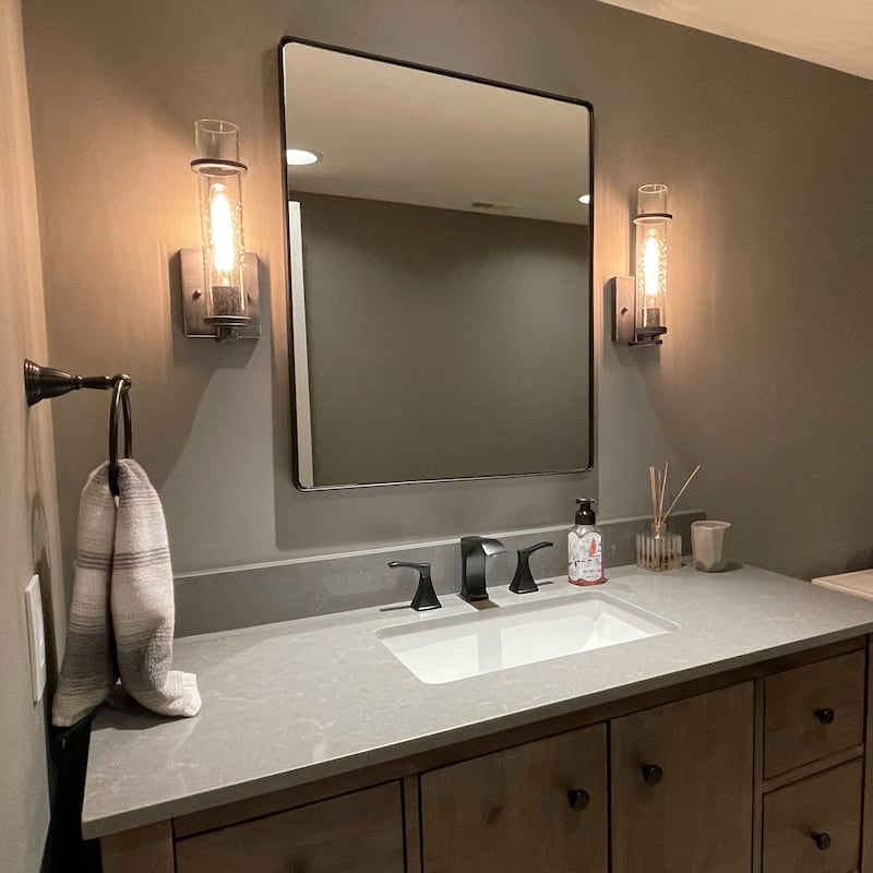 Varaluz Kye Rounded Square Wall Mirror - 30"W x 30"H