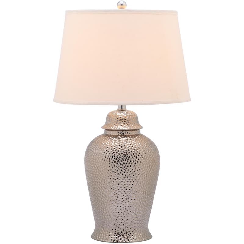 SAFAVIEH Lighting 28-inch Silver Sterling Ginger Jar Lamp (Set of 2) - 16"x16"x27.5"
