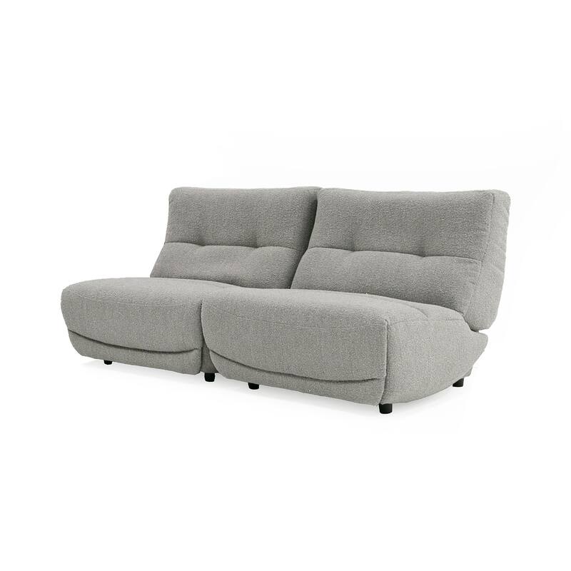 Divani Casa Basil Modern Grey Fabric Large Electric Recliner Chair