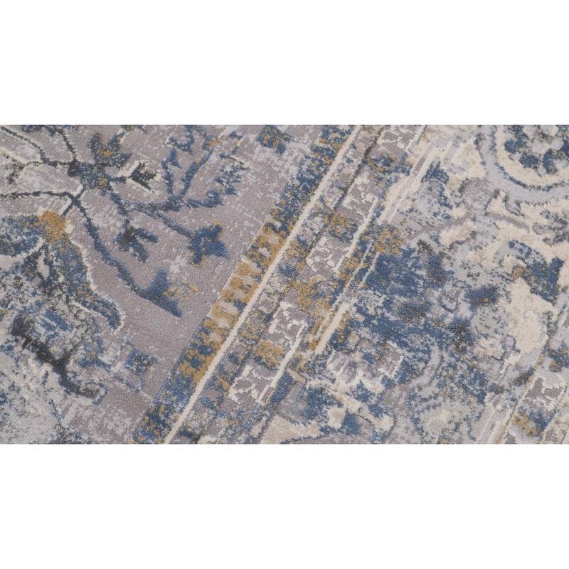 Vintage Zinnia Light Grey Blue Rug