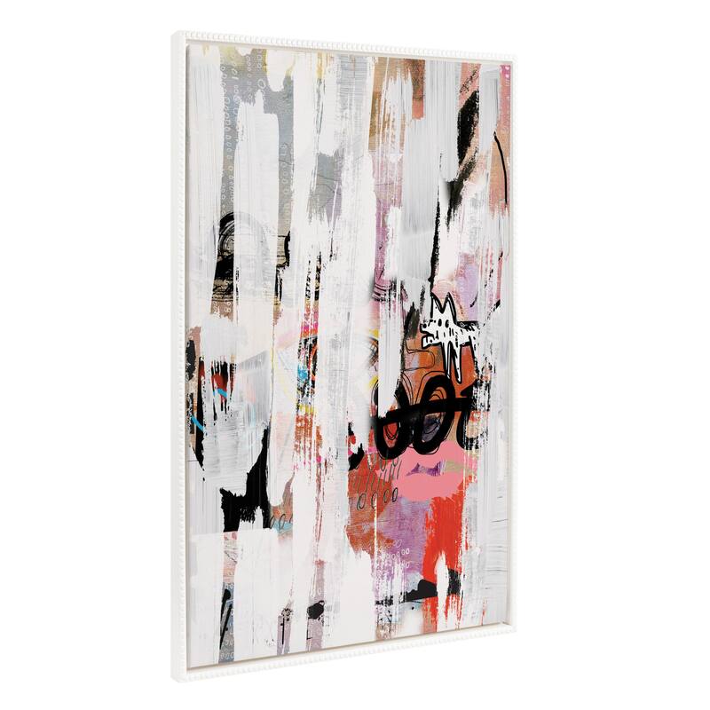 Kate and Laurel Sylvie Beaded Street Art Framed Canvas by Nikki Chu - 28x38