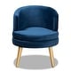 preview thumbnail 12 of 16, Baptiste Glam and Luxe Velvet and Gold Finished Wood Accent Chair