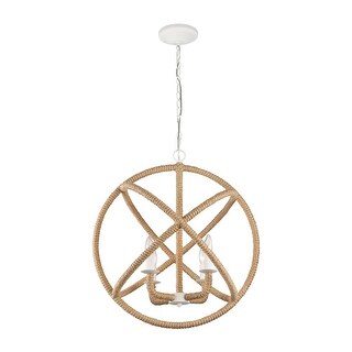 Marina 4-Light Chandelier in Natural White