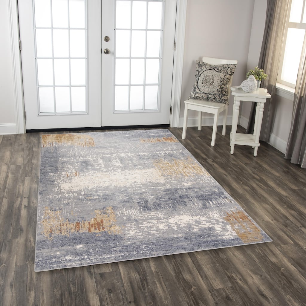 Alora Decor Sage Abstract Wool Area Rug