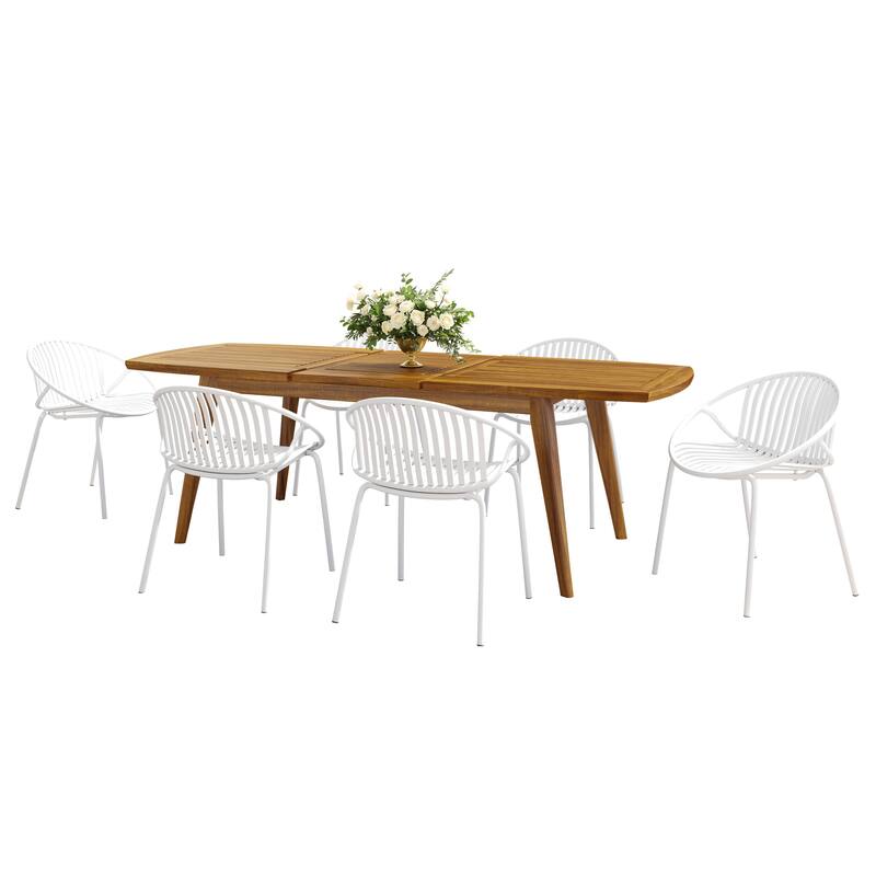 7-Piece Outdoor Extendable Dining Set