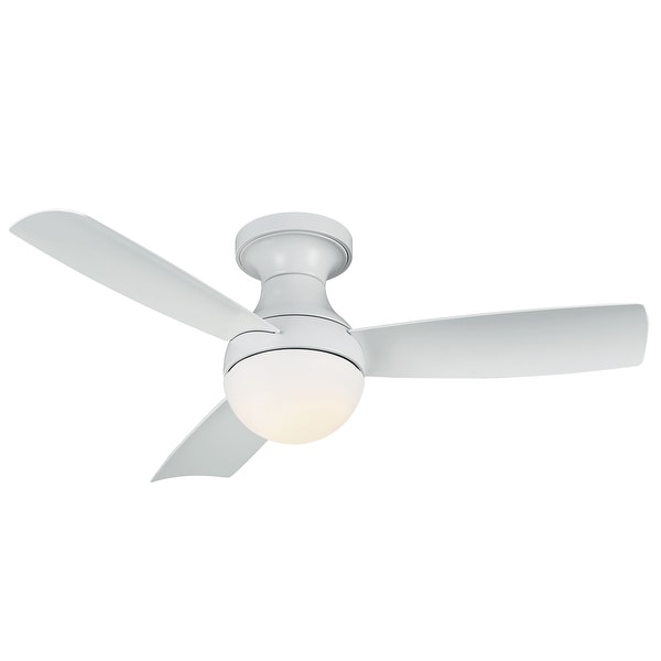Orb 3-Blade 54in Smart Compatible Flush Mount Ceiling Fan in Matte