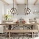 preview thumbnail 3 of 21, Modern Farmhouse 1/3-Light Wood Rustic Chandelier Lantern for Kitchen Island
