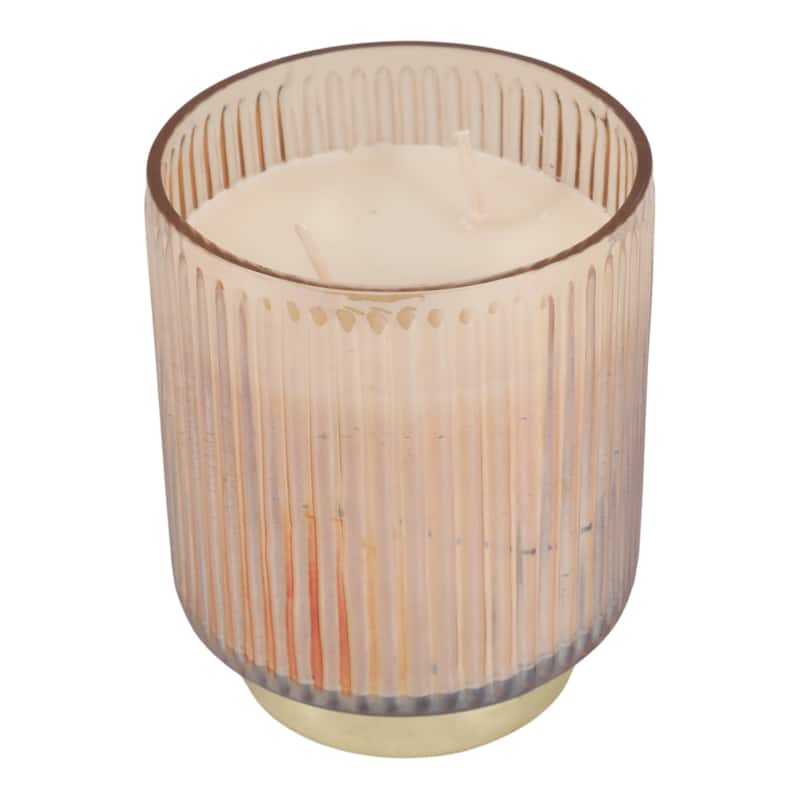 Modern Round Glass Candle on Base - 5" - 5.0"