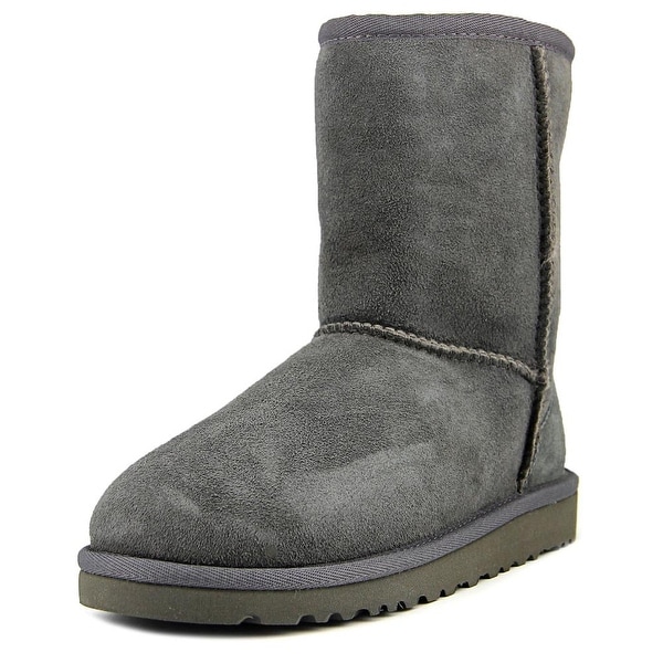 Ugg Australia Kids Classic Youth Round Toe Suede Gray Winter Boot