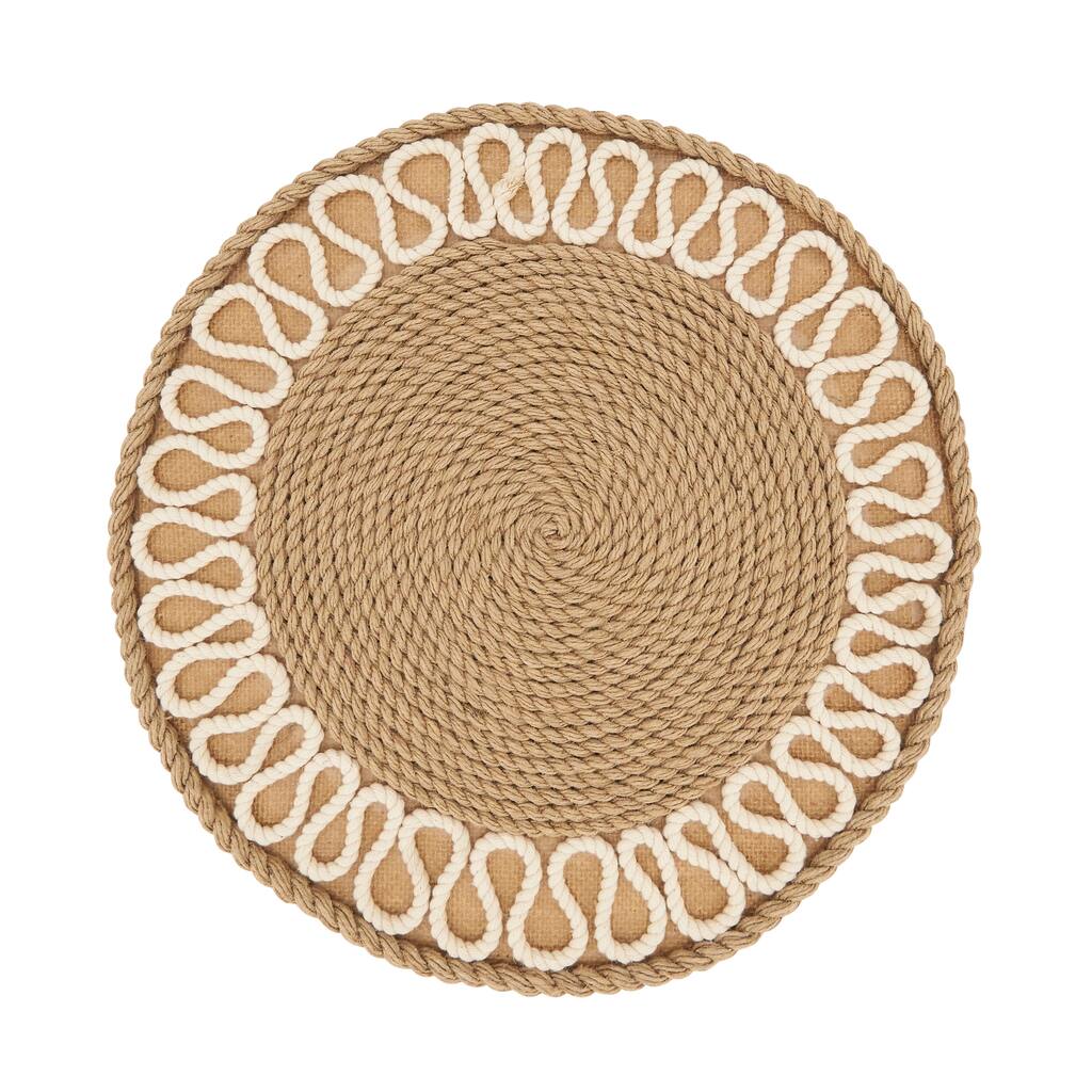 Rustic Rope Weave Placemat (Set of 4) - 12"x12"
