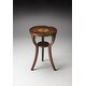preview thumbnail 3 of 1, Handmade Round Cherry Finish Accent Table