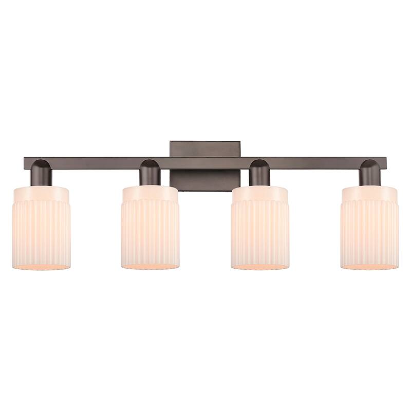 Innovations Lighting 716-4W-11-32 Hadley Vanity Hadley 4 Light 32" - Oil Rubbed Bronze / Matte White
