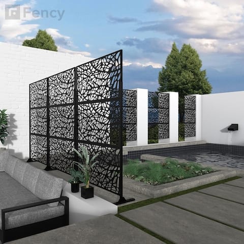 Metal Privacy Screen Free Standing Net - 76x47