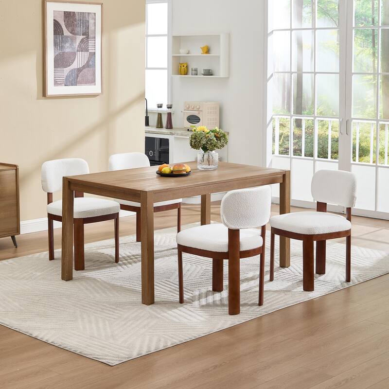 Farmhouse Wooden Dining Chairs Set of 2
