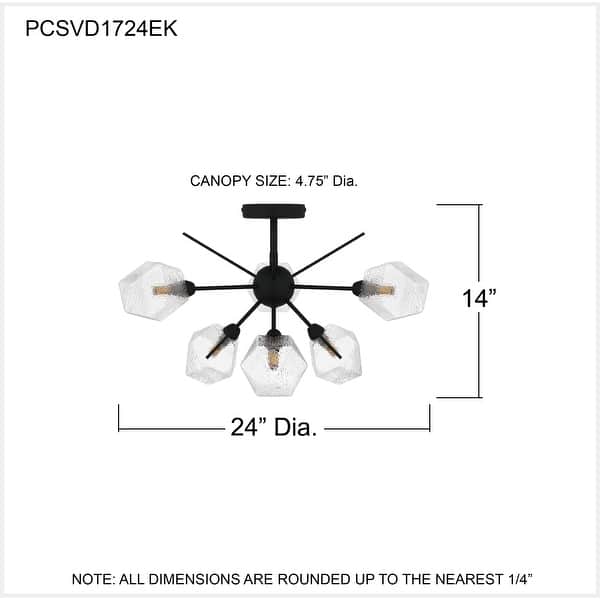 Salvador Earth Black Semi-Flush Mount