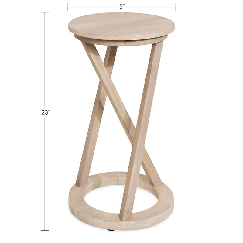 Kate and Laurel Aja Modern Wood Accent Table