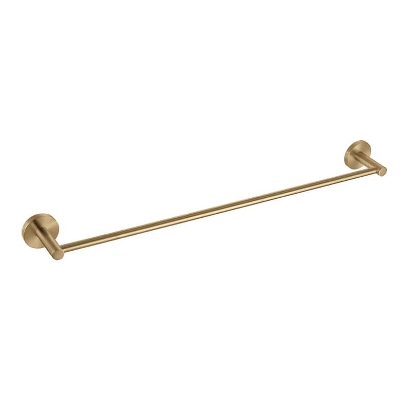 Circular 24 inch Bathroom Towel Bar - Brushed Brass