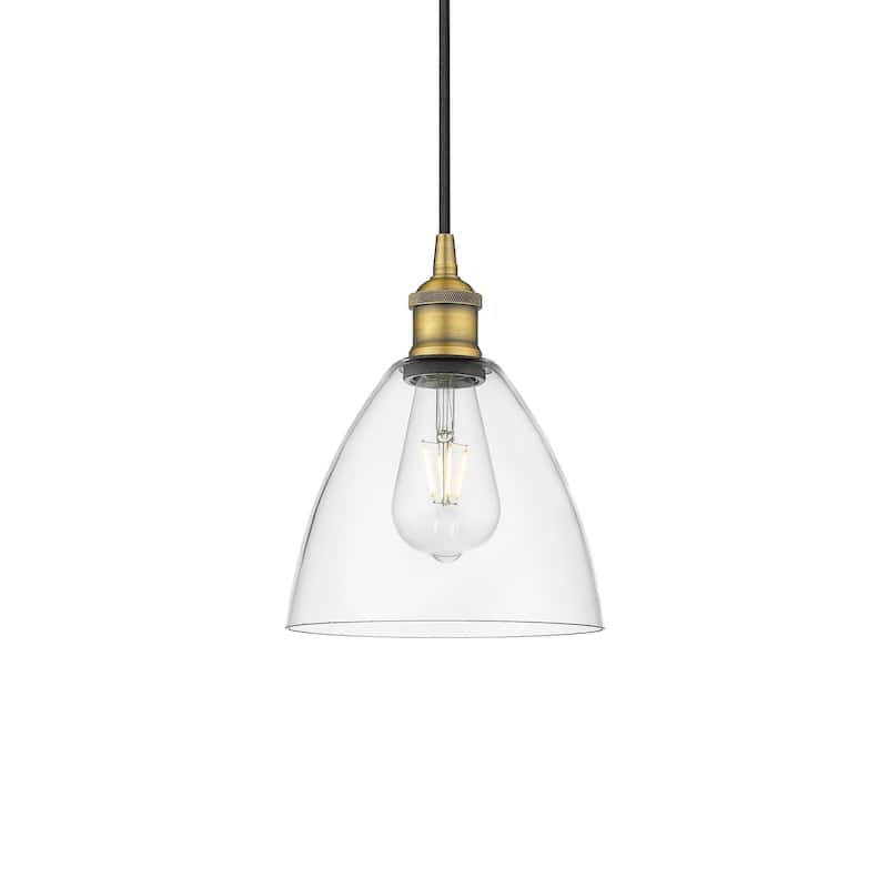 Innovations Lighting 616-1P-10-8 Edison Pendant Edison 8" Wide Mini - Brushed Brass / Clear
