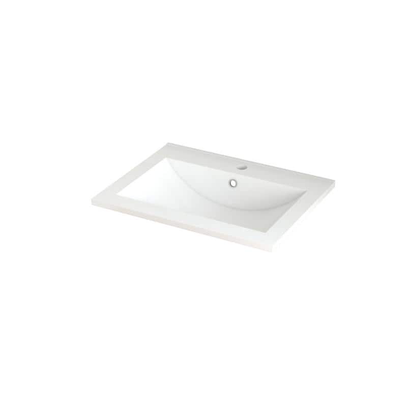 24" Bathroom Vanity with Sink Wall Mounted Cabinet with 2 Drawers - 24" W x 19.69" H