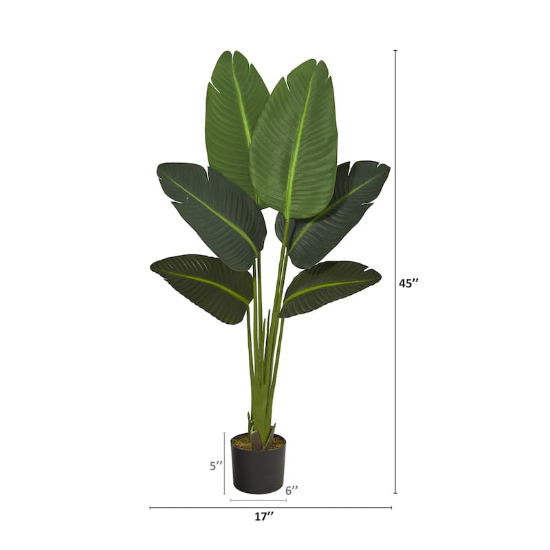 45" Traveler's Palm Artificial Plant (Real Touch) - 45