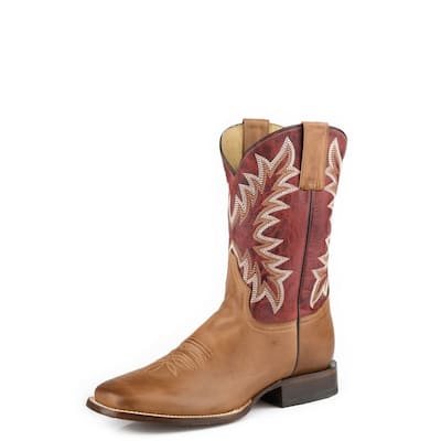 Stetson Western Boots Mens Leather Cole Red 12-020-8812-4090 RE