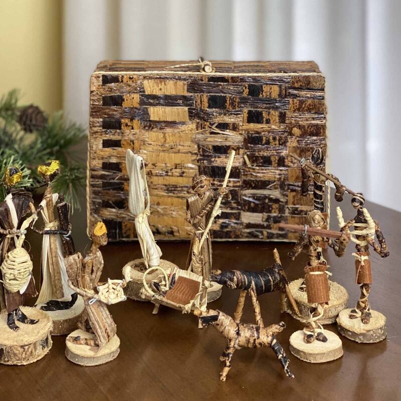 Handmade Banana Fiber Nativity Set (Kenya)