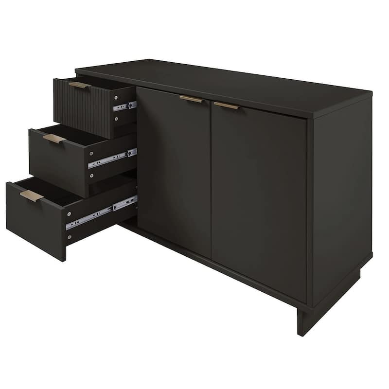 Manhattan Comfort Granville 55.07" 3 Drawer Modern Sideboard