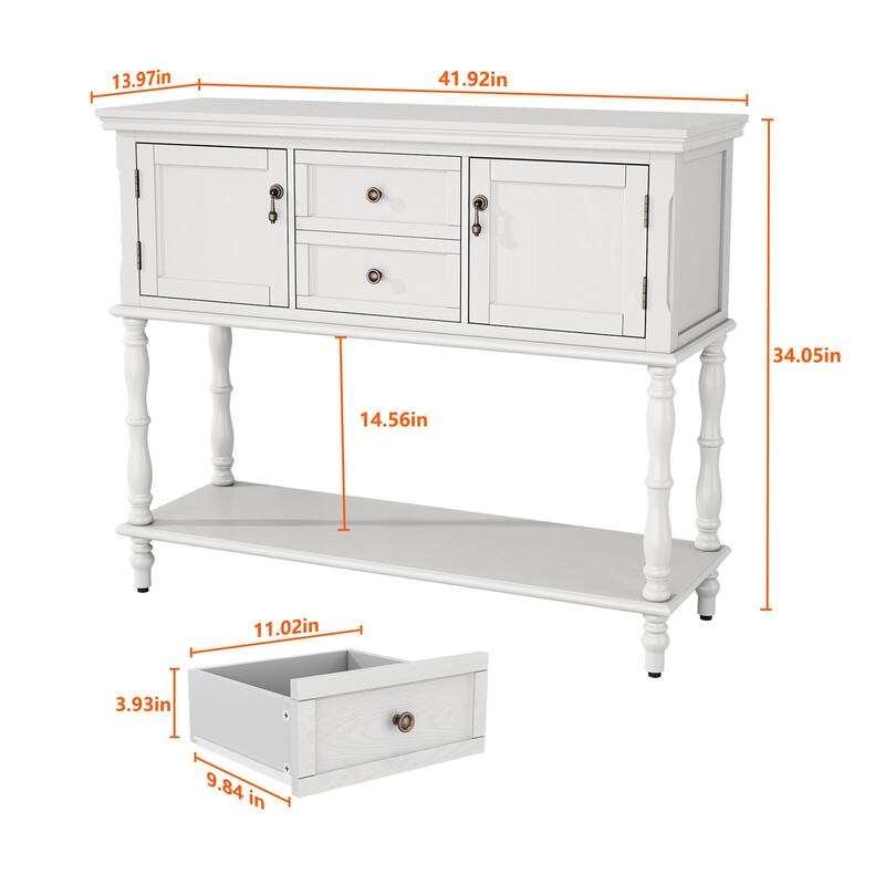 Farmhouse Wood Console Table