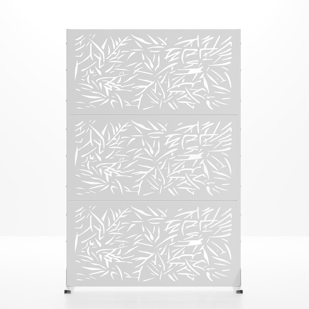 Outdoor Privacy Screen Free Standing Bamboo Leaves