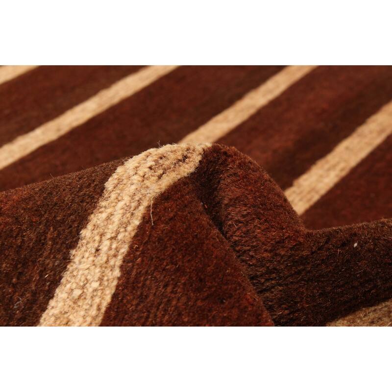 ECARPETGALLERY Hand-knotted Opulence Brown Wool Rug - 3'0 x 11'4