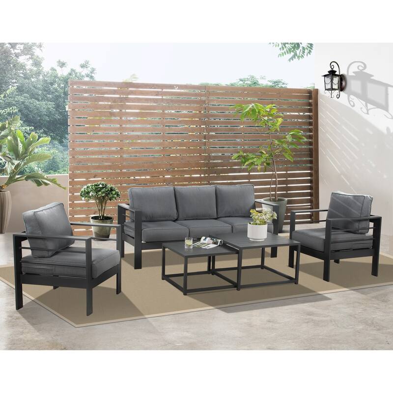 Royalcraft 5 pcs Aluminum Outdoor Patio Conversation Set